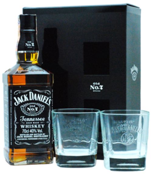 Jack Daniels Old N°. 7 + 2 pohárral 40% 0,7L