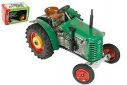 Traktor Zetor 25A zöld kulcsos fém 15cm 1:25 Kovap dobozban