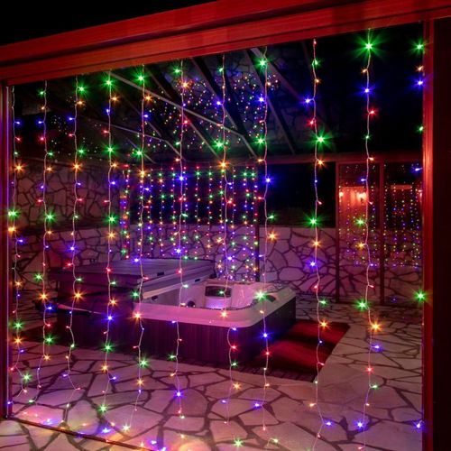 VOLTRONIC® Fényfüggöny 300 LED 3 x 3 m színes