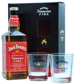 Jack Daniel's Tennessee Fire + 2 pohárral 35% 0,7L