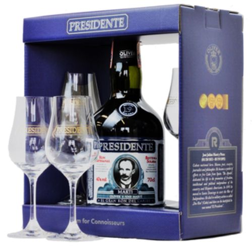 Presidente 19 Sistema Solera + 2 pohárral 40% 0,7L