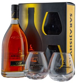 Sarajishvili VSOP + 2 pohárral 40% 0,7L