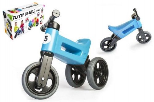 Futóbicikli FUNNY WHEELS 2az1 állítható ülés 28/31cm kék