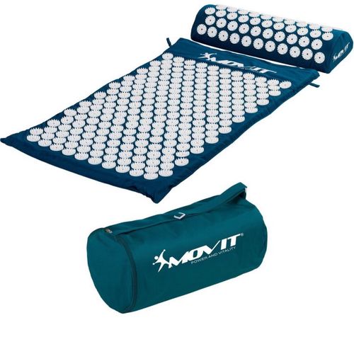 MOVIT akupresszúrás matrac 75 x 44 cm, párnával - türkisz