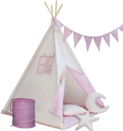 INFANTASTIC Gyereksátor TIPI Rózsaszín + tartozék 110 cm