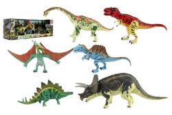 Mozgó dinosaurus készlet 6 db műanyag  48 x 17 x 13 cm