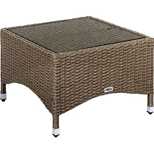 STILISTA Kerti asztal 58 x 58 cm polyrattan krém