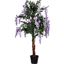 PLANTASIA® Mesterséges wisteria fa 120 cm kék-lila virágok