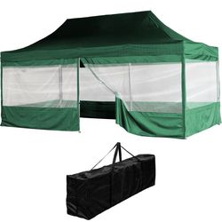 INSTENT PRO Kerti pavilon Green 3 x 6 m + 4 oldalfal