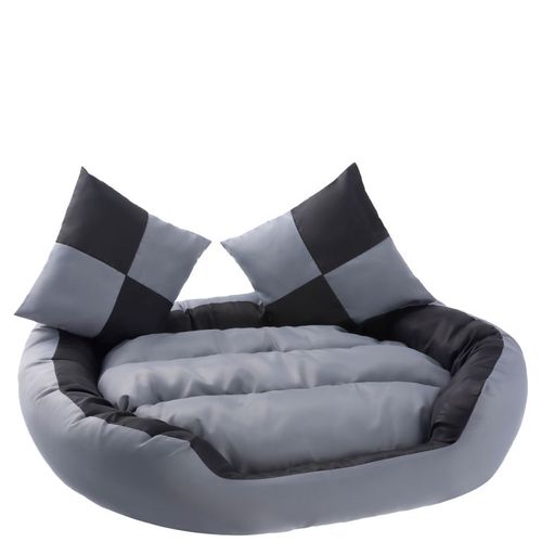 Petstuff Kutyafekhely szürke/fekete 75 x 80 x 20cm