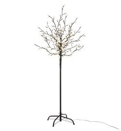 NEXOS Dekoratív fa virágokkal LED 1,5 m meleg fehér