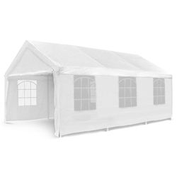 GARTHEN Kerti pavilon 4 x 6 m 180 g / m² PE fehér