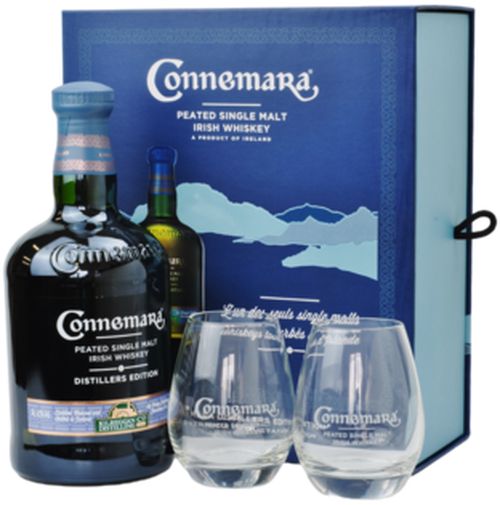 Connemara Distillers Edition + 2 pohárral 43% 0,7L