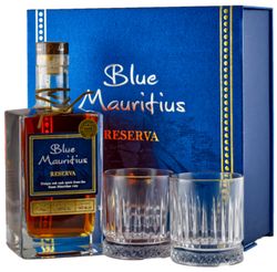 Blue Mauritius Reserva + 2 Pohárral 40% 0,7L