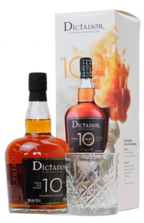 Dictador 10YO + pohárral 40% 0,7L