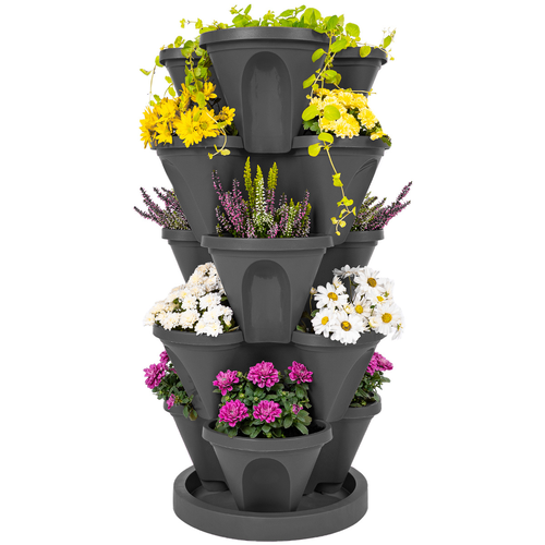 4Home virágpiramis 5 részes, antracit, antracit, 5 emelet