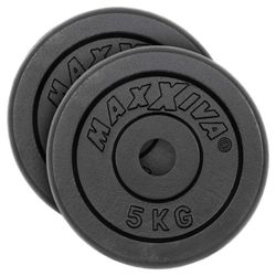 MAXXIVA® Súlytárcsa szett  2 x 5 kg öntöttvas fekete