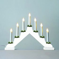 Adventi gyertyatartó húzott izzóval LED Filament, fehér